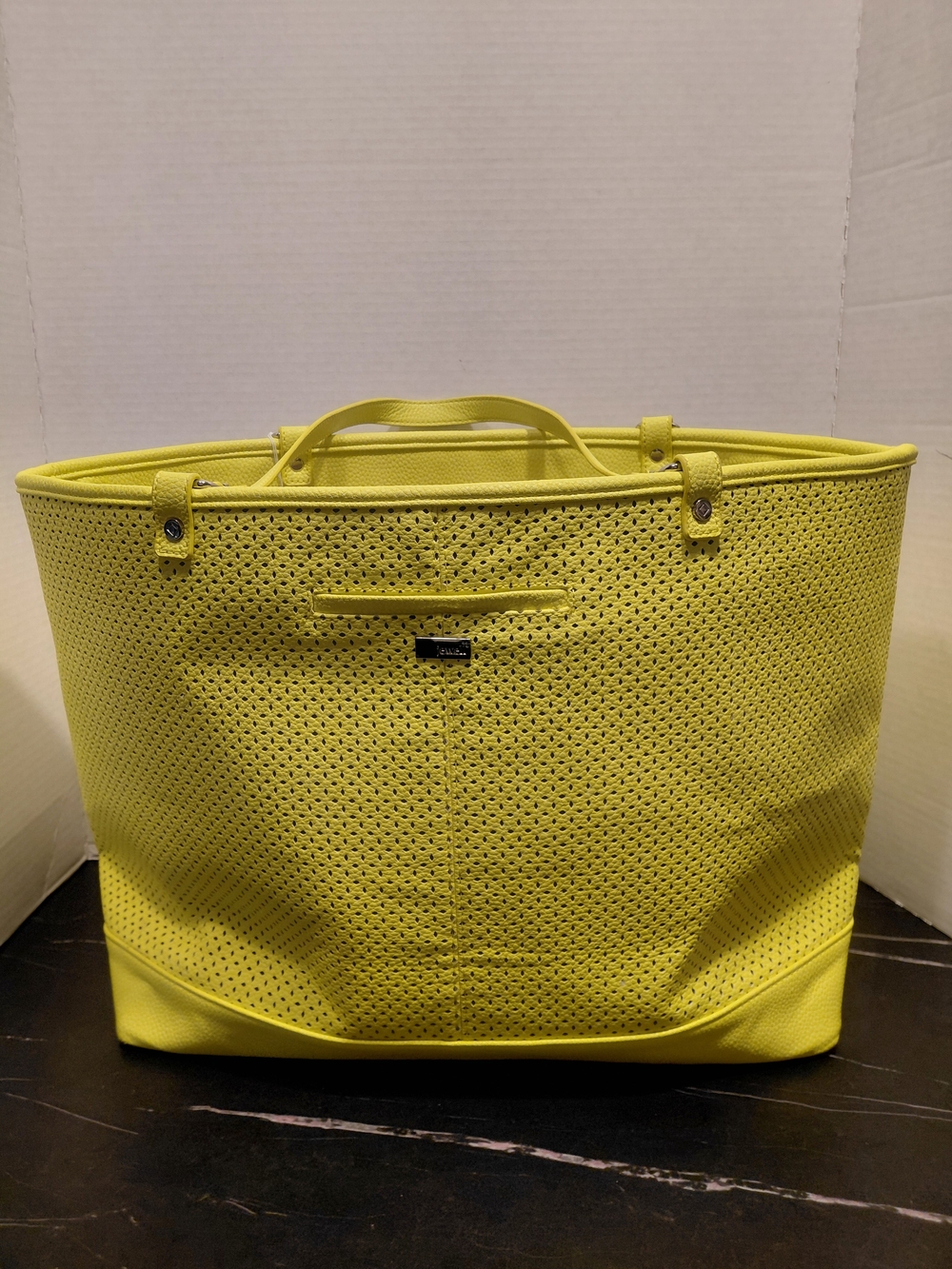 thirty-one Yellow Perforated Tote with Top Handles